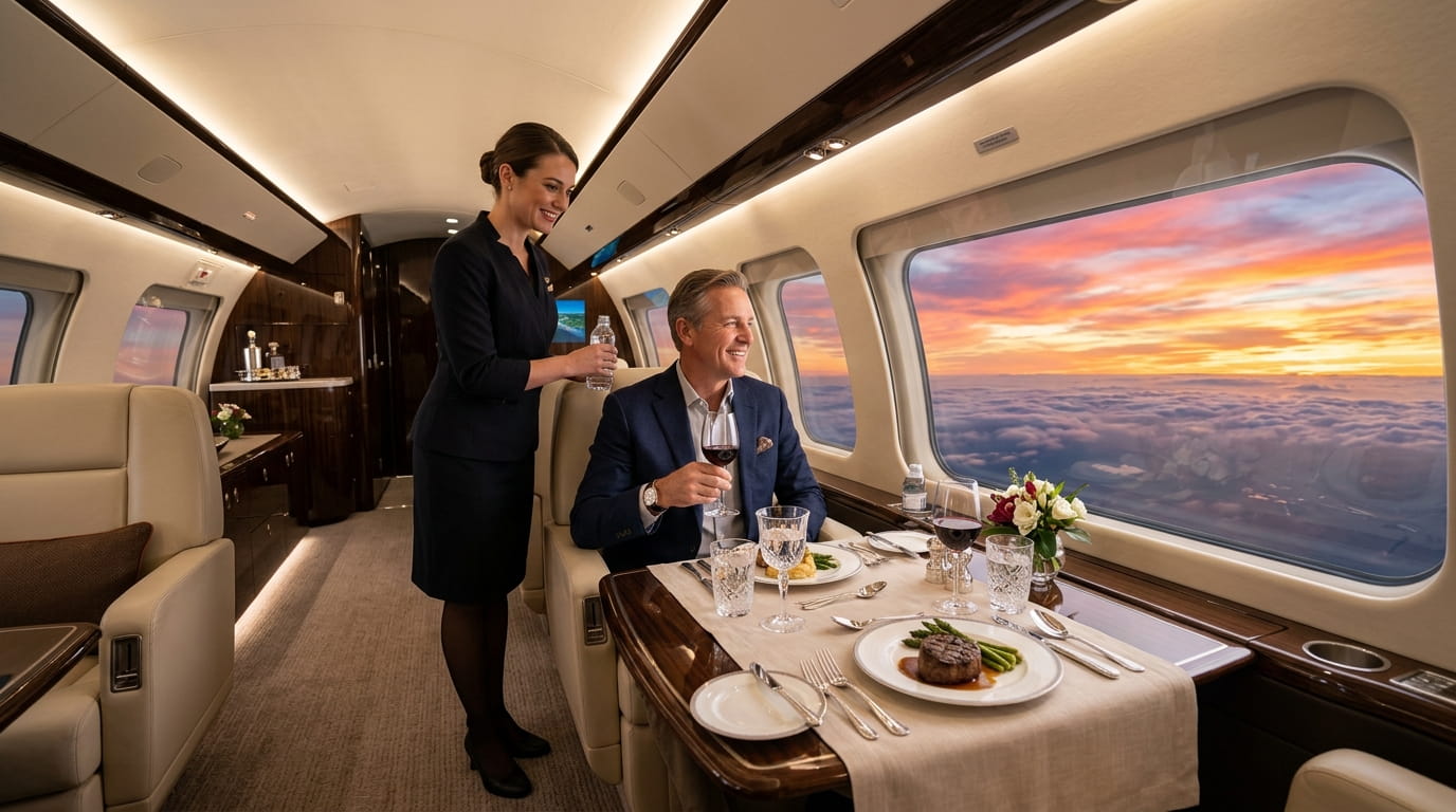 The Rise of Luxury Inflight Dining in Private Aviation