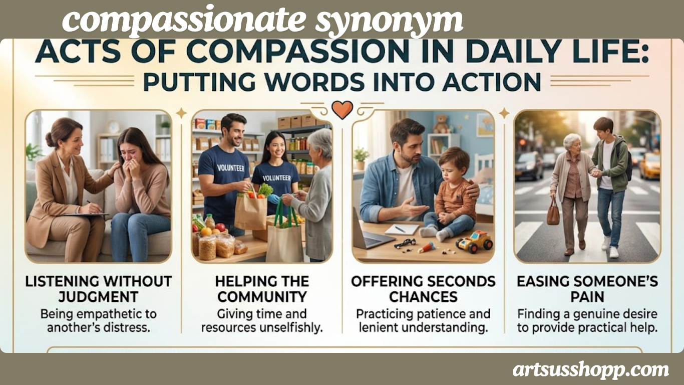 Synonyms for Compassionate
