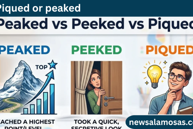 piqued or peaked
